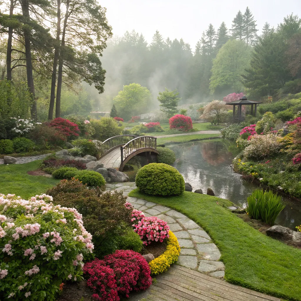 Beautifully designed garden landscape